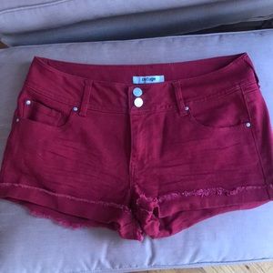 Barely worn dark red shorts
